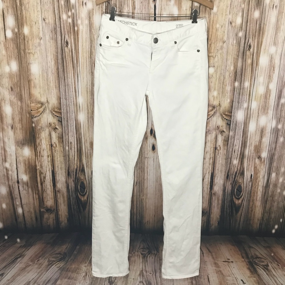 J Crew White Matchstick Jean size 27 R - Picture 1 of 7